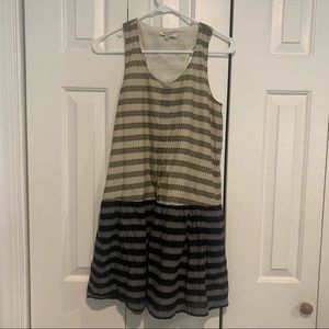 Madewell striped two tone dress
